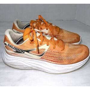 Salomon AeroGlide Sneakers Mens Size 11 Orange White Running Training Shoes READ